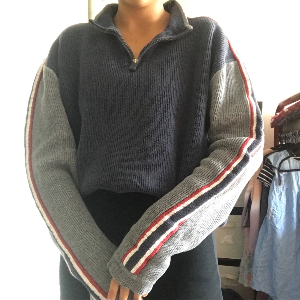 Quarter zip up sweater